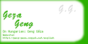 geza geng business card